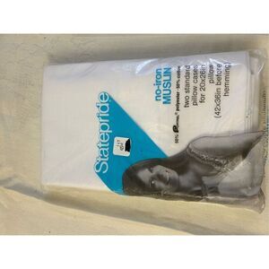 Statepride 2 pillow case USA no-iron‎ muslin 20x26" new
